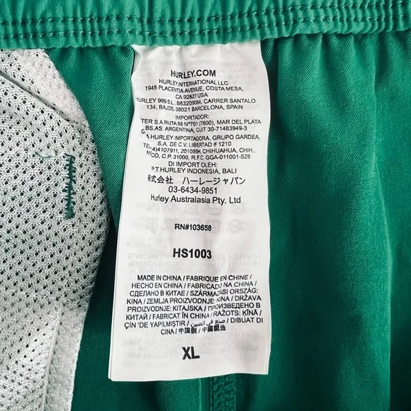 Hurley Women's Standard Stretch 2.5” BoardShorts Green Size XL - Picture 7 of 8